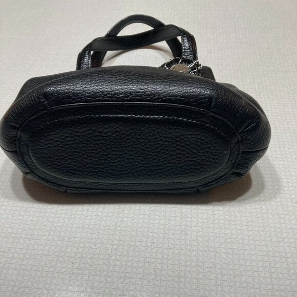 Like New Brighton Black Croc embossed and Pebble Leather Satchel Mini bag - Picture 6 of 11